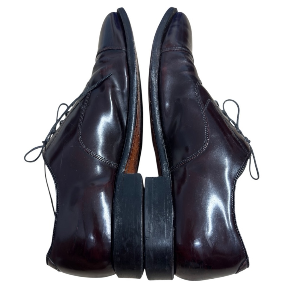 Johnston & Murphy Melton Burgundy Leather Cap Toe Oxford Dress Shoes Men’s 11 D - Picture 9 of 13